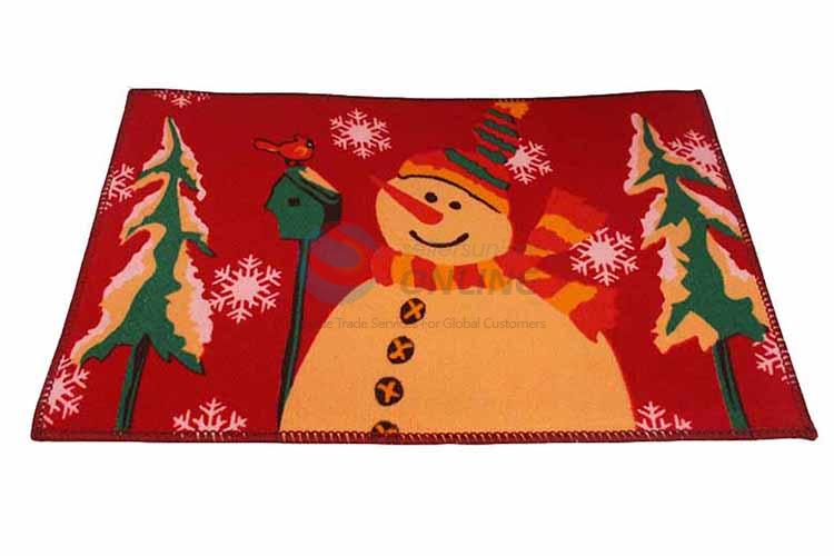 Snowman Pattern Decorative Non-slip Front Floor Mat/Rectangular Door Mat