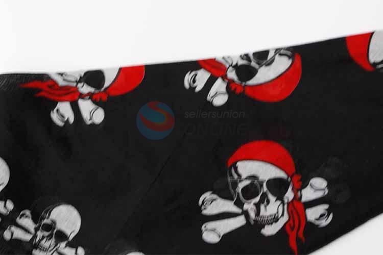 Skull Pattern 100% Cotton Printing Head Kerchief Square Bandana