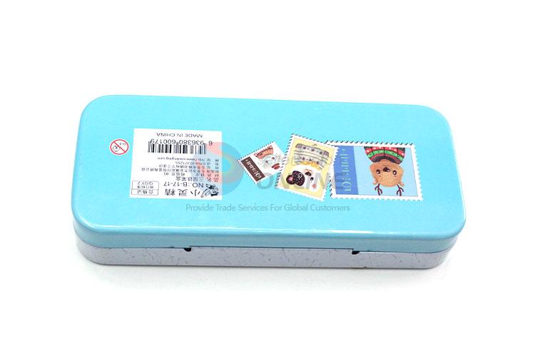 Good Quality Cat Pattern Iron Pencil Box for Student