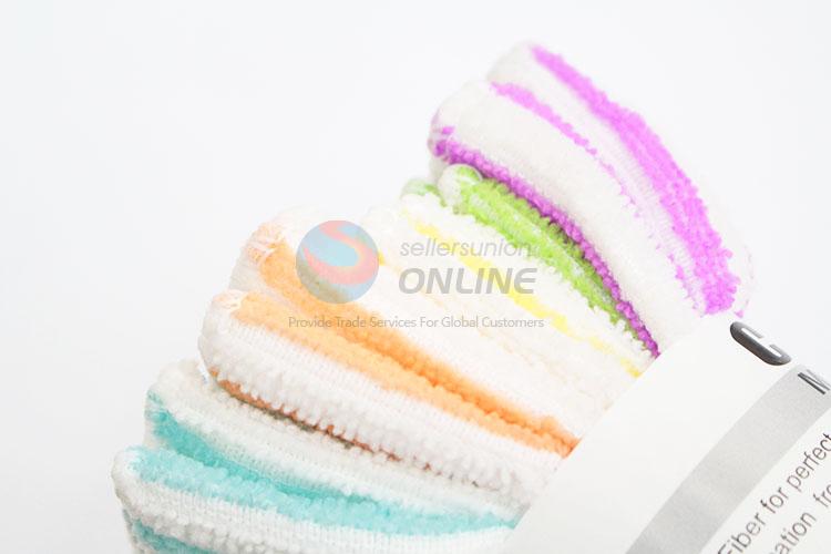 Striped Color Chiffon Microfibre Household Cleaning Towel