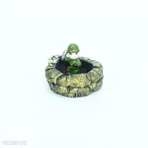 New design custom green creamic ashtray