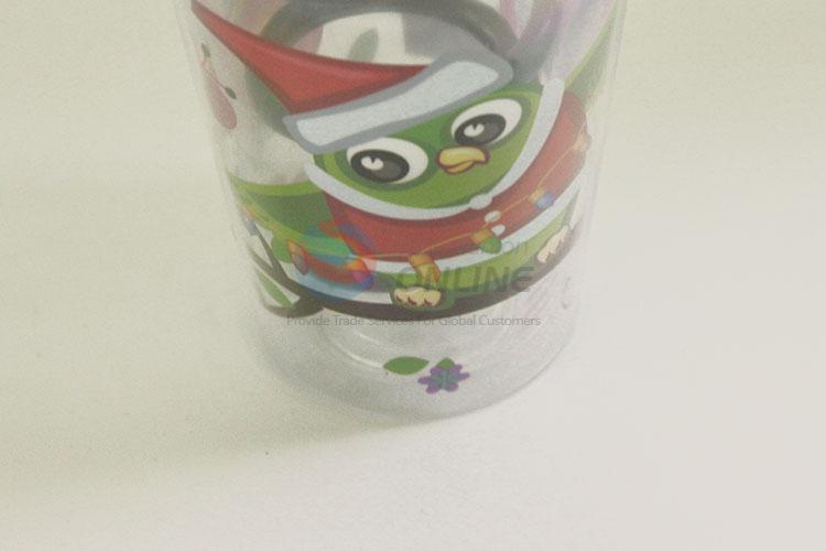 Cute Cartoon Pattern Water Cup Tea Cup Plastic Cup with Black Straw