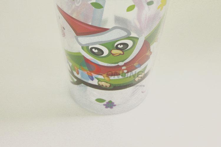 Cartoon Pattern Water Cup Tea Cup Plastic Cup with Blue Straw