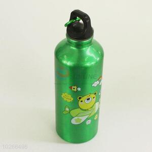 Top Selling Green Color Cartoon Bear Simple Style Sports Water Bottle Mug Cup Flask