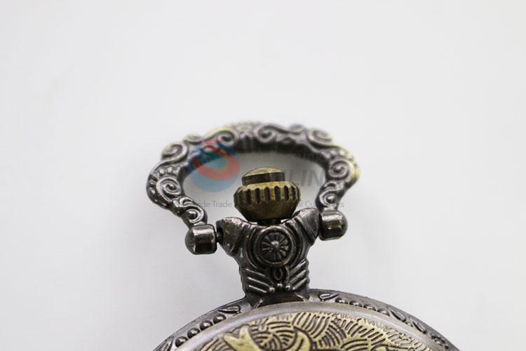 High Quality Letter Printed Metal Quartz Pocket Watches