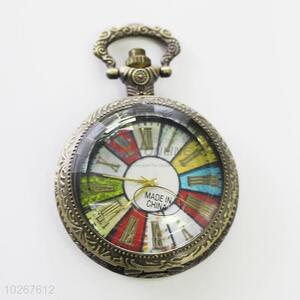 Multicolor Dial Vintage Bronze Metal Pocket Watches