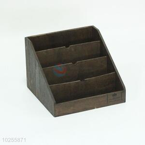 Vintage wooden storage box brown storage box for promotional 17.5*18*13cm