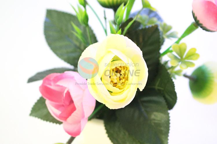 Popular promotional artificial rose pot/fake potted plant