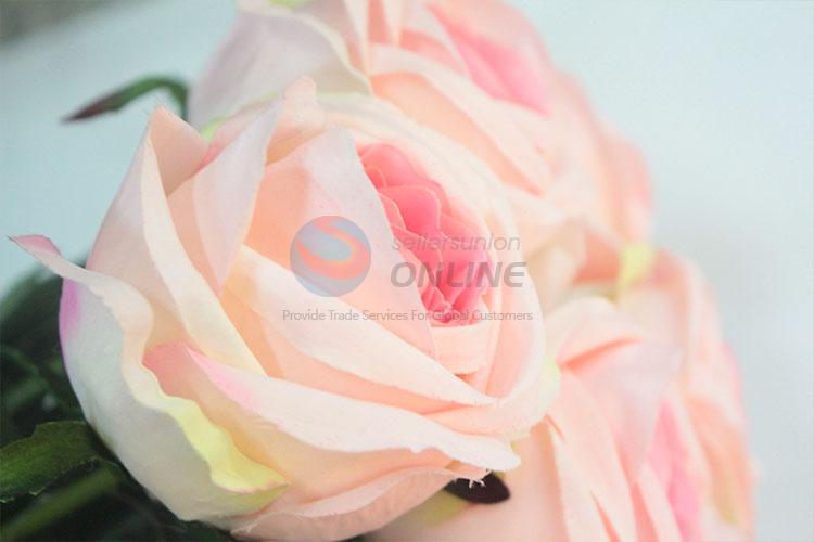 high quality pink  Manufacturer Artificial rose