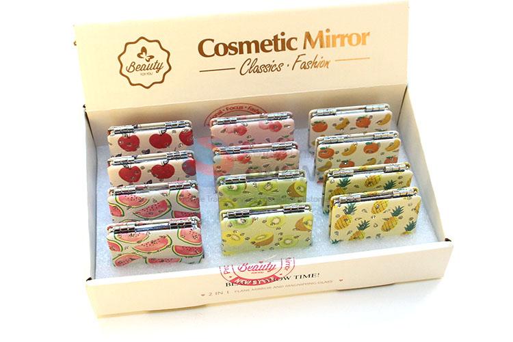 Wholesale Fruit Pattern Square Pocket Cosmetic Mirror for Sale