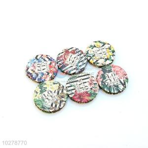 Beautiful Flower Printed Round Pocket Cosmetic Mirror for Sale