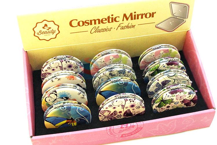 Beautiful Butterfly Printed Round Pocket Cosmetic Mirror for Sale