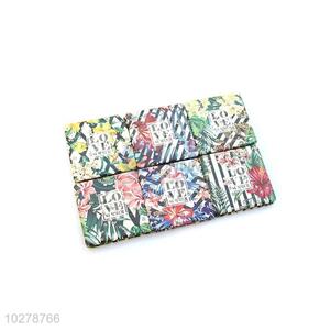 Colorful Flower Pattern Square Pocket Cosmetic Mirror for Sale