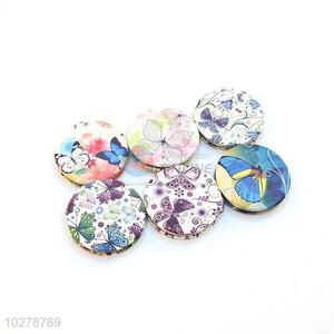 Beautiful Butterfly Printed Round Pocket Cosmetic Mirror for Sale