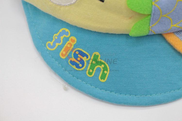 Wholesale fish pattern baby baseball cap/sunhat