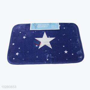 Popular Style Cheap Blue Color Star Printed Door Mat Floor Mat