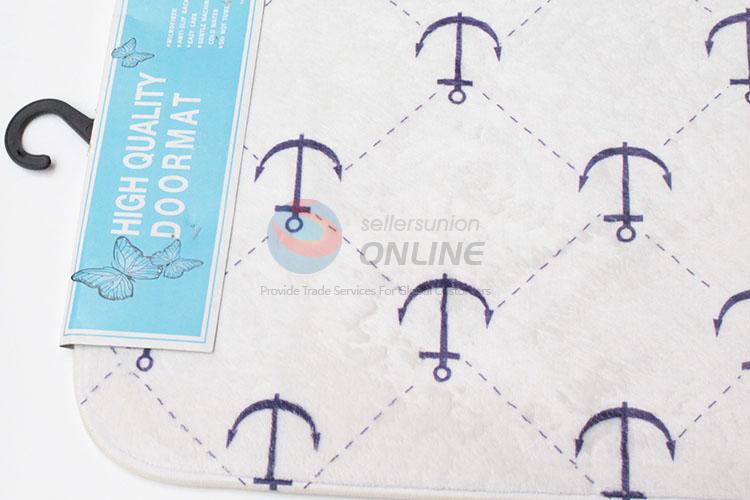 Wholesale Boat Anchor Pattern Flannel Living Room Carpet Floor Mat