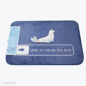 Low Price Cartoon Lovely Sea Lion Pattern Flannel Door Mat Floor Mat