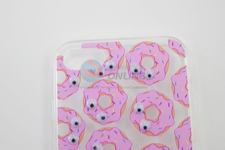 Pink Cartoon Doughnut Style Silicone Mobile Phone Shell for iphone