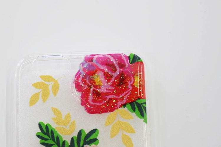 Popular Style Rose Printed Acrylic Mobile Phone Shell for iphone