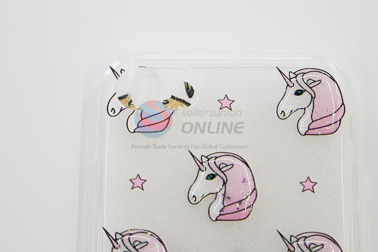 Pink Color Cartoon Unicorn Pattern Acrylic Mobile Phone Shell for iphone