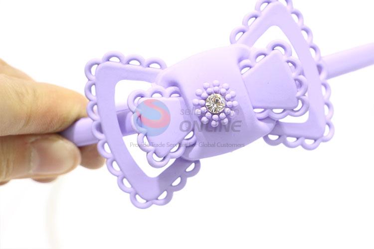 Popular Promotional Purple Bowknot Hair Clasp For Girls