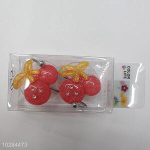 Promotional best fashionable 2pc cherry shape sticky hooks