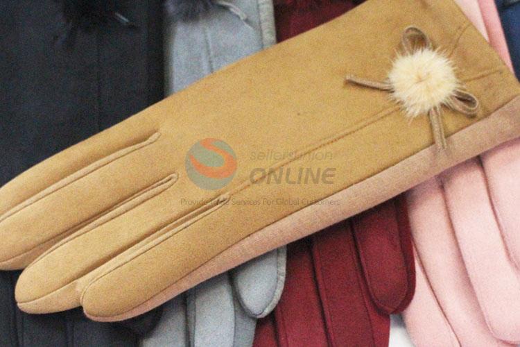 Hot sales best fashion style colorful 6pcs women gloves