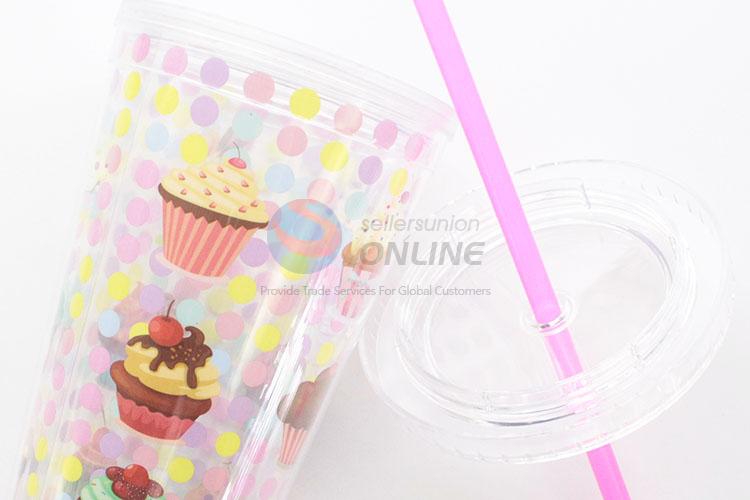 Custom Color Printing Plastic Straw Cup Water Cup