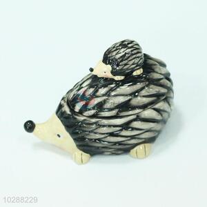 Lovely design popular hedgehog shaped ceramic sealed jar