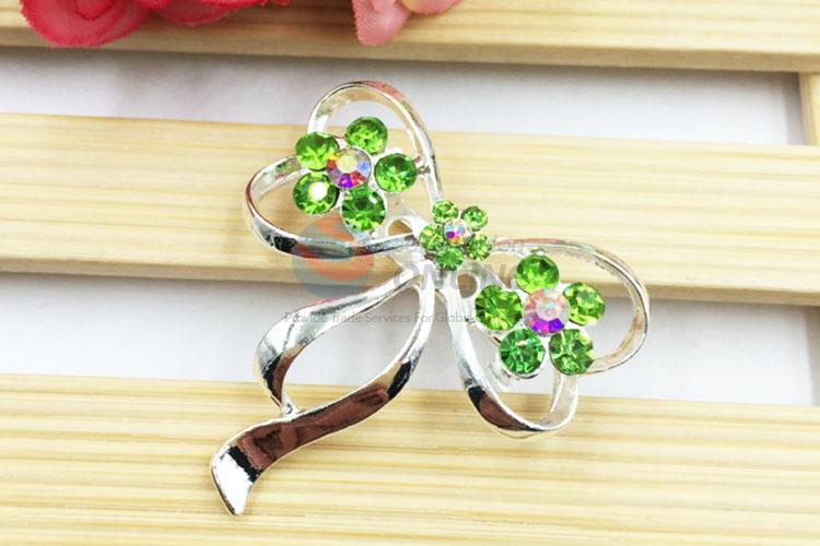 Bowknot Shaped Beautiful Women Rhinestone Brooch/Breastpin