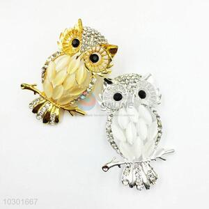 Vintage Owl Shaped Rhinestone Brooch for Wedding Invitations