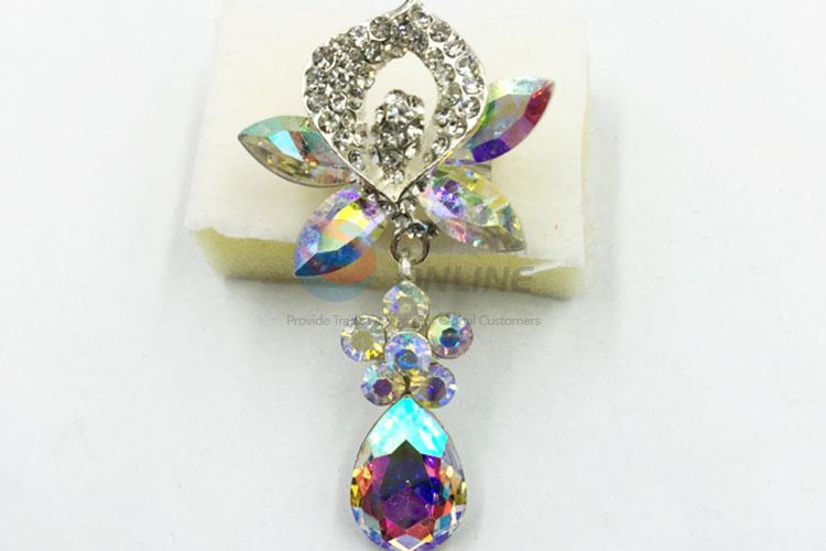 Popular Fancy Crystal Brooch Metal Breastpin for Sale