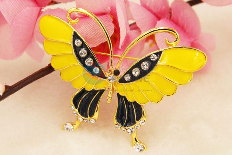 Vintage Rhinestone Breastpins in Butterfly Shape