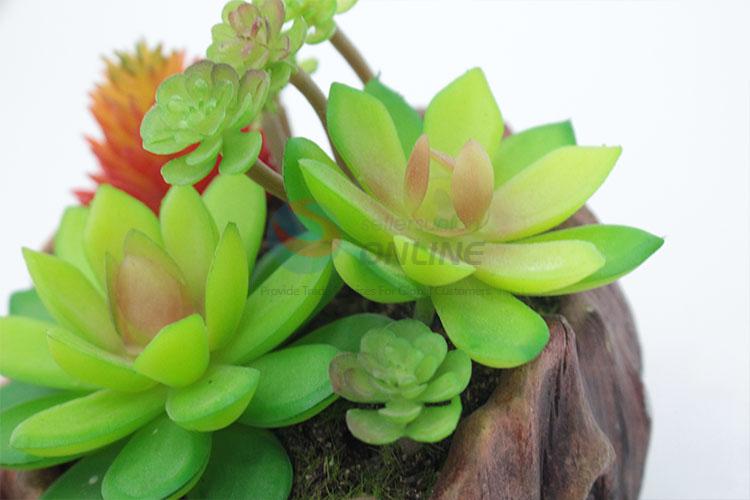 Customized  stump modelling flowerpot fake succulent plants/simulation plant