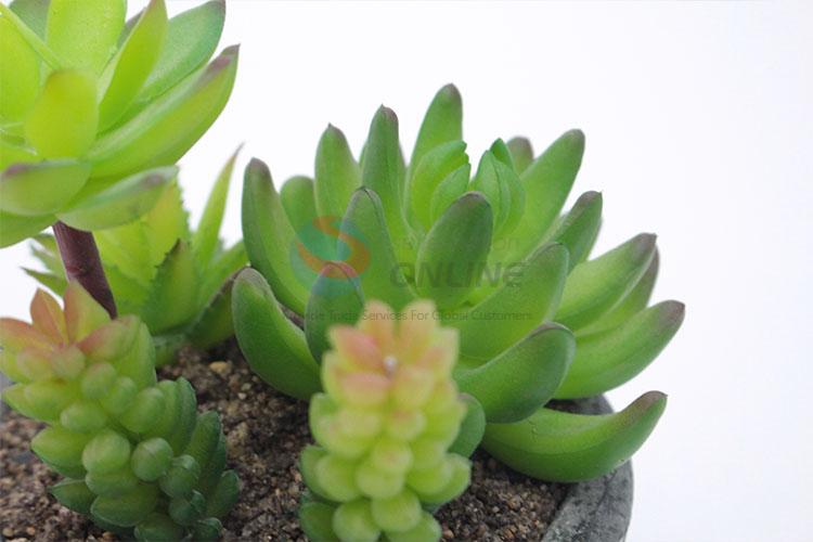 Cheap price artificial succulent plant pot round flowerpot