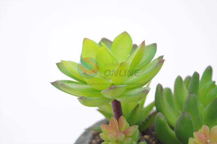 Cheap price artificial succulent plant pot round flowerpot