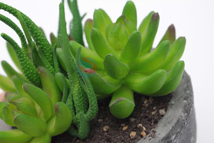 Factory price artificial succulent plant pot round flowerpot