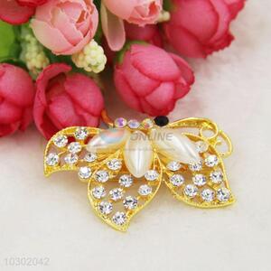 Kawaii Butterfly Shaped Rhinestone Breastpins for Evening Dress