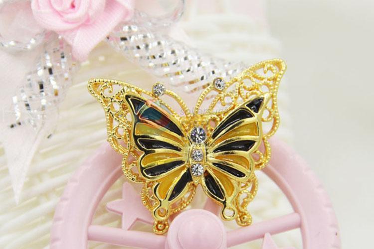 Pretty Cute Brooch Jewelry, Rhinestone Breastpin in Butterfly Shape