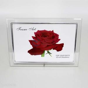 Red rose pattern square glass photo frame35*25cm