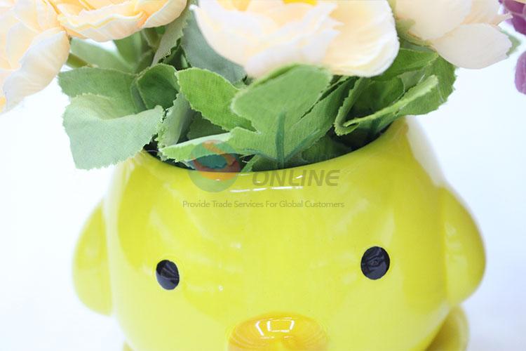 Top quality cute animal shaped artificial potted plant