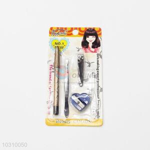 Wholesale Girls Manicure Set Nail Clipper/ Eyebrow Tweezers/ Pencil Sharpener