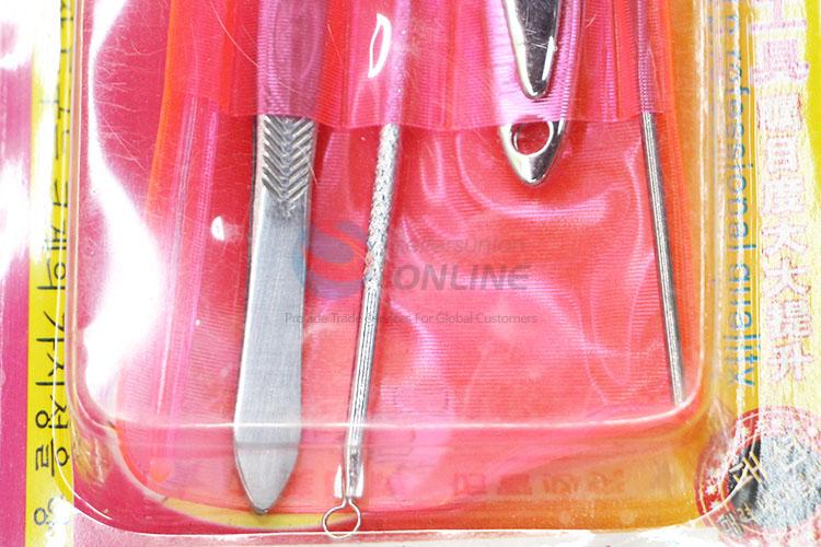 China Factory Girl Beauty Set Eyebrow Tweezers/ Nail Clipper/ Comb