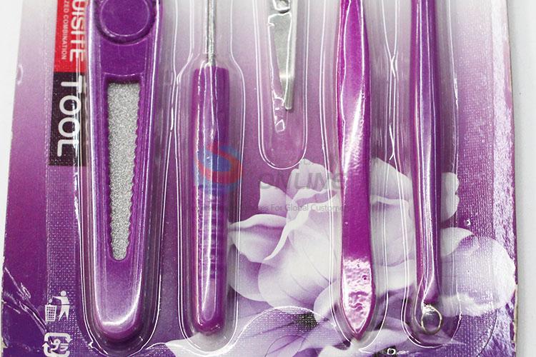 Fashion Style Ladies Beauty Kit Eyebrow Scissors/ Cuticle Pusher/ Nail File/ Earpick