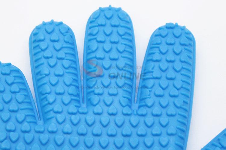 Hot sales good cheap blue cleaning glove