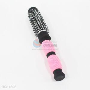 Pink Color Handle Cylinder-shaped Massager Comb