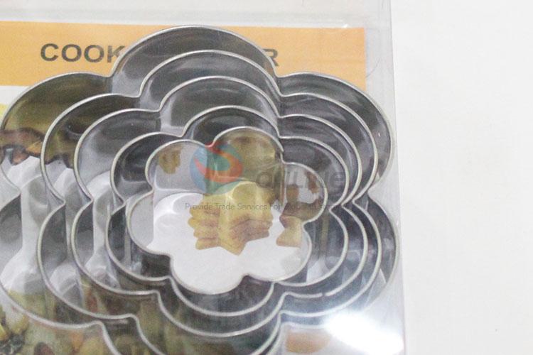 Top quality low price fashion style 5pcs flower shape biscuit moulds