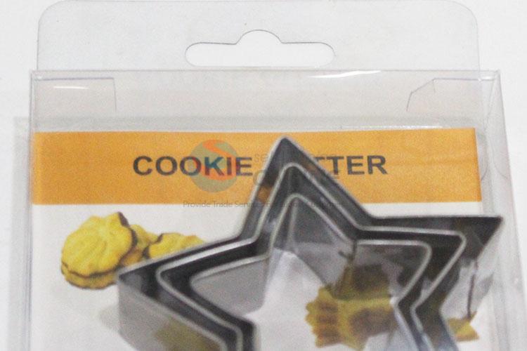 Wholesale low price best fashion 3pcs star shape biscuit moulds