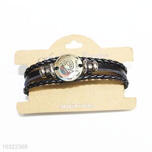 Hot Sale Alloy Jewelry Cowhide Bangle Bracelet